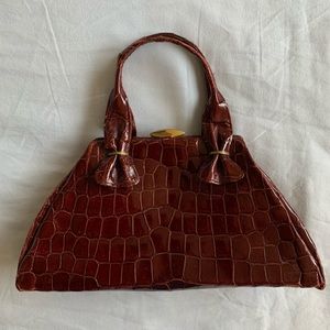 Jacomo Paris Vintage Brown Crocodile Skin Purse